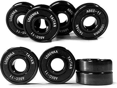 SSCYHT Cuscinetti a Sfera in Ceramica per Skateboard Longboard Pattini in Linea Pattini a Rotelle Doppia Schermatura Cuscinetti a Sfere in Miniatura 8x22x7 608 ABEC-11,16 PCS
