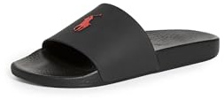 Polo Ralph Lauren Sandales polo pour homme, Noir/Rouge, 44.5 EU