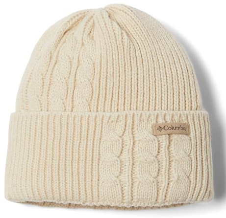 Columbia Agate Pass Cable Knit Beanie Bonnet, Craie, Taille Unique Femme