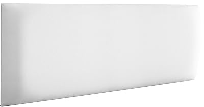 RAVIO väggpaneler klädda | 3D väggpanel med skum | Väggkudde som sänggavel | Väggdekoration för sovrum, barnrum, kontor, hall | (Soft 17 - Vit, 60x15 cm)