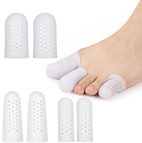 Eowppue Lot de 6/3 Paires de protège-Orteils Respirants avec Trous de Protection pour Orteils Soutien du Gros Orteil pour Offrir Un soulagement des Ongles incarnés, cors, callosités
