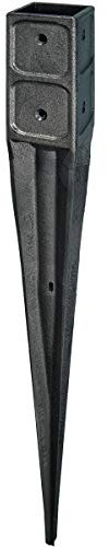 HaGa® Douille à enfoncer au sol pour poteaux en bois 7 x 7 cm - 1 pièce - Support de poteau - Douille à enfoncer - Support de poteau