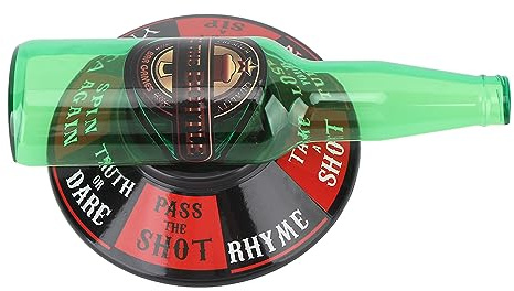 Jeux À Boire, Jeu A Boire Adulte, Jeu de Bouteille de Rotation Verticale, Jeu de Bouteille de Rotation de Couleur Verte pour Les Bars
