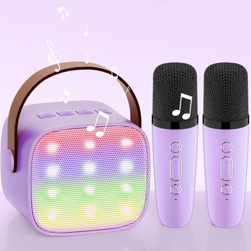 Wowstar - Máquina de Karaoke con 2 micrófonos, versión Premium Bluetooth, para niños y Adultos, con Efectos cambiantes de Voz y Luces LED, para niños y niñas, Regalo de Fiesta
