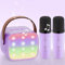 Wowstar Karaoke Maschine mit 2 Mikrofonen, [Premiumversion] Bluetooth Karaoke Maschine für Kinder Erwachsene mit Stimme wechselnde Effekte & LED-Lichter Jungen Mädchen Geschenke Heimparty (lila)
