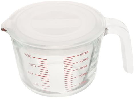 GOOHOCHY Gobelet gradué résistant aux hautes températures tasse de balance en verre tasse de mesure d'huile verre doseur tasse à mesurer de café au lait tasse en verre de capacité