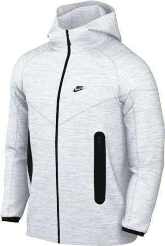 Nike Herren Sweatshirt Herren Tch FLC Fz Wr Hoodie, Birch Heather/Black, FB7921-051, L
