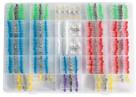 400pcs Solder connectors with Heat Shrink Waterproof Electrical Docking Joints for Sealing Wire Connections. DIY Electrical Connection Wiring and solderless Terminal Wire Connection