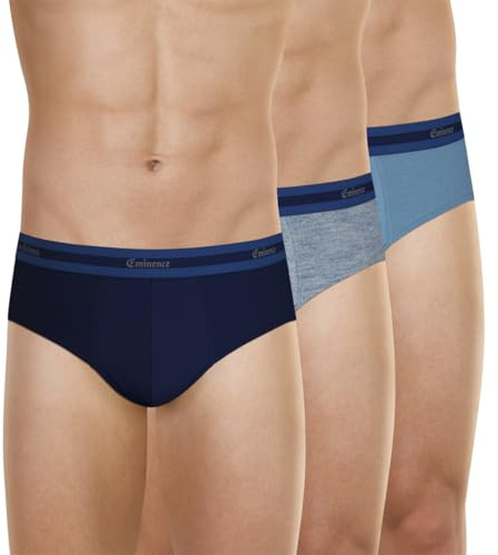 Eminence - Lot de 3 Slips Homme Sélection Coton Bio - Ultra Doux - Label Oeko-TEX® Standard 100 et GOTS - Tissu Avant Doublé - Confort et Maintien Supérieurs