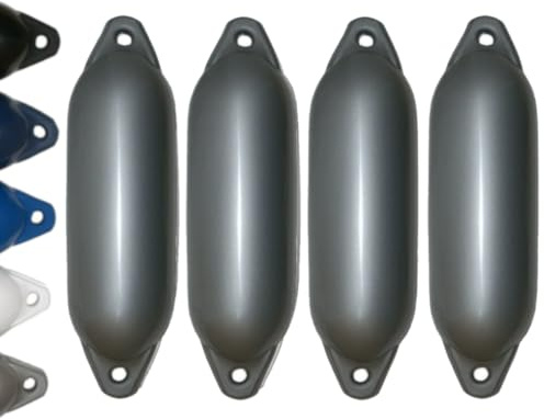 12skipper Bootsfender 4er-Set Majoni Fender Star 15 Langfender - Silber