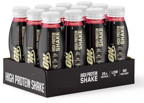 Optimumm Nutritioon - Frullato ad alto contenuto proteico, fragola, 12 x 330 ml | NAEM