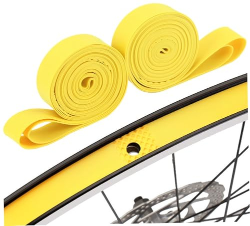 Jorzer Doublures de Pneu de vélo 26 Pouces Bande Jante en PVC 2 pièces/Ensemble Coussin Chambre à air Pneu Bandes Jante vélo Bande d'accessoires Anti-crevaison 26 Pouces Roues et Accessoires