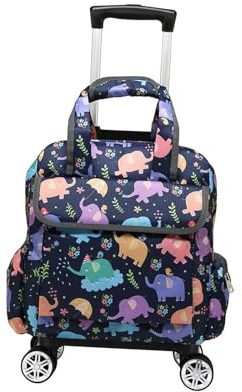 WUUISDNX Borsa da viaggio impermeabile e resistente all'usura, leggera, adatta per essere riposta in viaggio, con robuste ruote in gomma, borsone leggero. Il esterno della, Elefante, 30x96cm