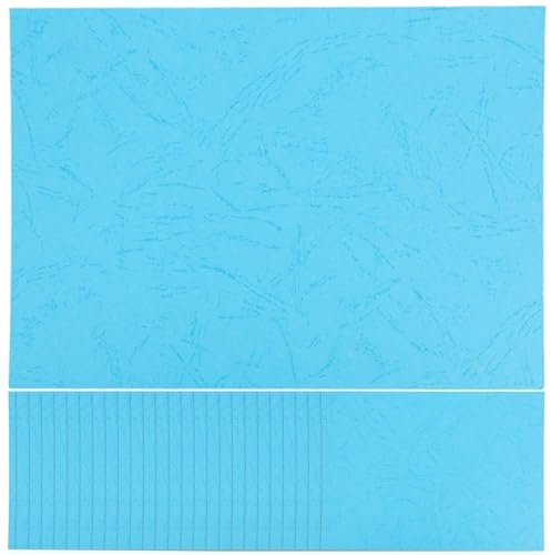 Kisangel Couvertures de reliure thermiques A5 en papier grainé cuir 100 feuilles bleu lac pour dossiers professionnels usage bureau