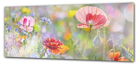 ConceptCrystal Glasbild 125 x 50 cm – Blumen 15