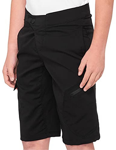 100% Kinder Ridecamp MTB Hose kurz, black, INCH 24