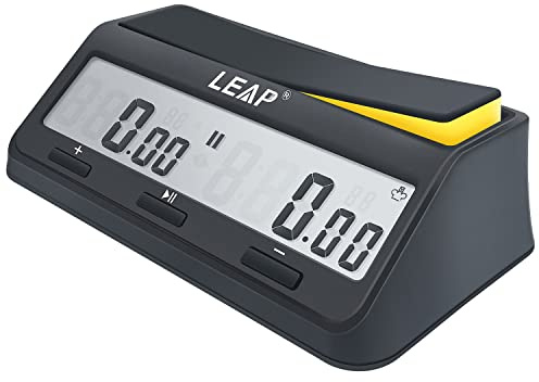 LEAP Schachuhr Digitaler Timer Erweitert für Spiel und Schach-Timer mit Bonus & Verzögerung Count Down aufwärts Alarm