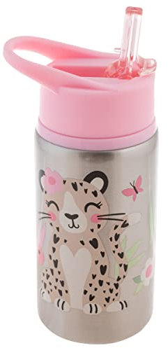 Stephen Joseph Stainless Steel Water Bottle, Leopard