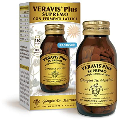 Dr Giorgini VERAVIS PLUS SUPREMO Pastiglie con Fermenti Lattici - 90 g (lassativo naturale con senna ed erbe che, favorendo la regolarità del transito, possono aiutare in caso di stitichezza)
