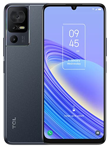 TCL 40SE Smartphone 128GB 4GB RAM, Display 6.75 HD+ 90 Hz, 5000mAh (typ), Smartphone Android 13, Dual SIM, Camera Tripla 50MP, Telefono Cellulare NFC, con Face Unlock AI, Grigio