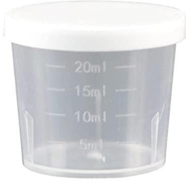 Taza medidora de medicamentos con tapa, 20/30/50 ml, vaso de plástico multiusos para ancianos, dispensador de vasos de precipitados transparente