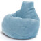 Green Bean® Sitzsack mit Rückenlehne 80x80x90cm - Gaming Chair mit 230L Füllung Cordstoff - Bean Bag Bodenkissen Lounge Sitzhocker Relax-Sessel Gamer Gamingstuhl Hellblau