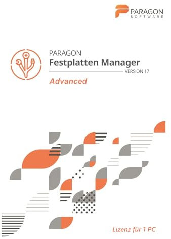 Paragon Festplatten Manager 17 Advanced - Partition kopieren, Festplatte kopieren, Betriebssystem übertragen | 1-PC | 1 Gerät | 1 Benutzer | PC Aktivierungscode per Email