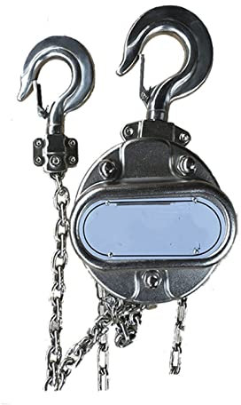 KOZWAY Montacargas eléctrico Pusher Hoist 304 Acero Inoxidable HIST Manual Hoist Hoist ALQUILLO DE Cadena DE CORROSIÓN 1 Ton Triangle Cadena de Acero Inoxidable