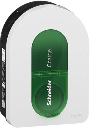 Schneider Electric Smarte Wallbox Schneider Charge, 22kW, Ladesäule für Elektroauto, T2 Steckdose, 6mA Erkennung, Steuerung per App, Weiss, Artikelnummer EVH5A22N2S