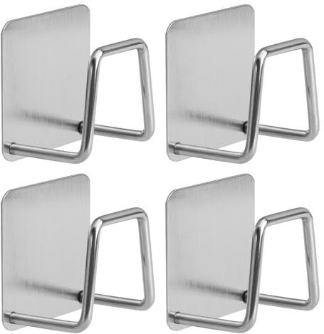 GlasFlength Soporte para esponjas de Cocina, Soporte para paños de Cocina 3 en 1, Organizador de esponjas Autoadhesivas, de Acero Inoxidable, Cesta de Drenaje para Fregadero de Cocina, Cesta de