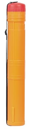 TOUROCMONT Rouleau de transport pour posters, posters et croquis - Longueur et sangle de transport réglables, Φ 6,5 cm - Orange, 43.5-80 cm x 6.5 cm, Rouleau d'affiche