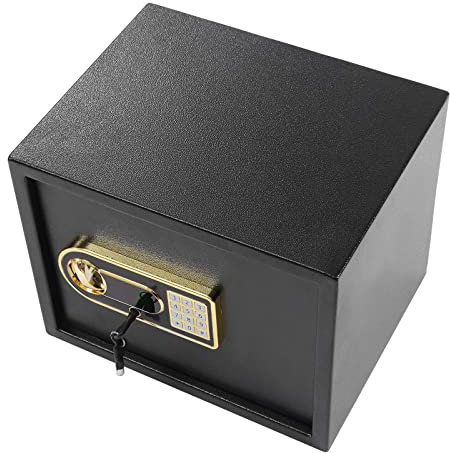 30L Tresor Safe Wertschutzschrank Safe Tresor Feuerfest Mit Wasserdichter Geldtasche, Sicherheitsstufe Mit Zahlenschloss Möbeltresor Digitaler Heimtresor Boden Wandtresor