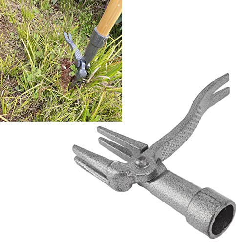 ZJchao Herramienta de Extractor de Malezas, Manual Eficiente de Hierro Que Tira de Raíz Pilador de Pie de Pie Manual de Pullador de Malezas Weed Wacker Stand Up Weeder Head Herramienta