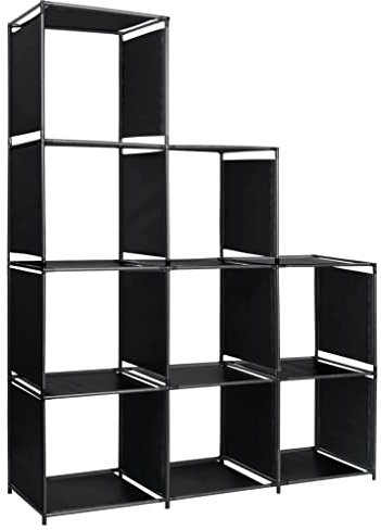 WSJHUHK Möbler, hyllor, bokhyllor och stående hyllor, display trapphylla 130 x 45 x 170 cm tyg