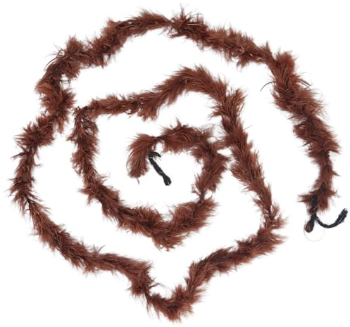 GORGECRAFT 1.8 m*45mm Soffice Boa di Piume di Marabù Piume di Tacchino Finitura Marrone Cocco Chandelle per Costumi da Donna per Vestiti Artigianato Balli Matrimoni Feste per L'Albero di Natale