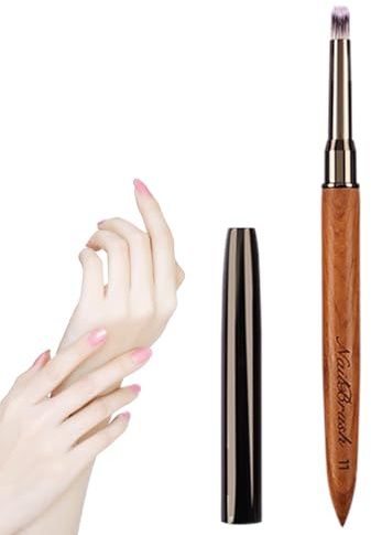 Pincel de esmalte, Pincel para,Herramienta de uñas - Pinceles de diseño de uñas de sándalo para uso doméstico y salón de belleza profesional, detalles finos, diseño refinado