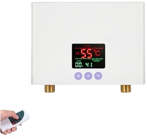 Snabb Varmvattenberedare, Elektrisk Varmvattenberedare Flödesvärmare Poolvärmare Kök Badrum Snabbvattenberedare 3000W/5500W Tanklös Varmvattenberedare For Dusch(110 5500W)