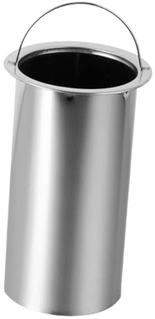 SHINEOFI Secchio per Spiedini da Barbecue in Acciaio Resistente 25 CM Manico Portatile Contenitore per Bacchette e Porta Bastoncini da Grigliare Adatto per Feste e Riunioni Familiari