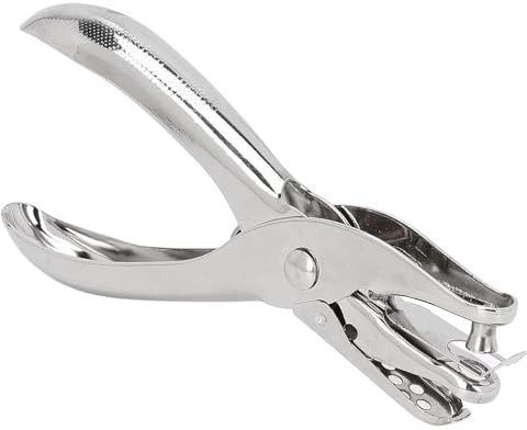 Punzonatrice per carta singola, Pinza fustellatura in metallo, Bucatrice per carta, Perforatore manuale singolo, per carta fai-da-te, foto, biglietti di auguri, cartoncini (3mm)
