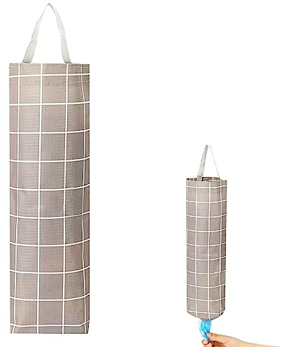 Mozeat Lens Plastic Bag Holder Organizer Plastic Bag Organizer and Dispenser Washable Large Grocery Bag Storage Dispenser for Kitchen Travelling Supplies, 14.2 x 4 Inches