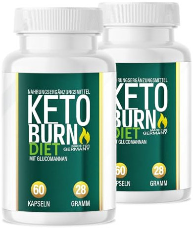 NEU: Keto Burn Diet - Das Original – Stoffwechsel extrem - schnell & endlich, Kapseln mit hochwertige natürliche Inhaltsstoffe für Frauen + Männer – 120 Stück