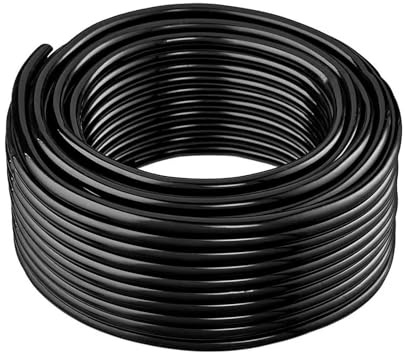 Tesmotor Tubo di irrigazione a goccia, diametro interno 4 mm/diametro esterno 6 mm, tubo di irrigazione Garde per sistema di irrigazione automatico fai da te, flessibile, durevole e resistente ai