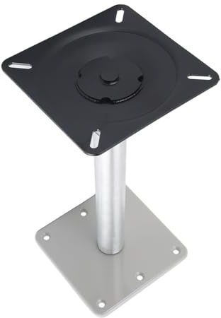 Base de Siège de Bateau Ensemble de Piédestal de Siège de Bateau de 6,9 ​​pouces Matériau en Alliage d'aluminium Compatible avec la Plupart des Supports de Siège de Bateau