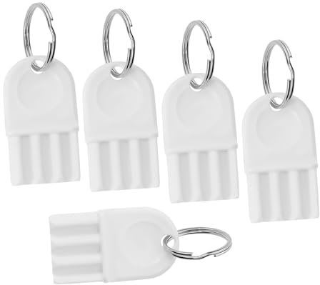 Amosfun 5sets Chiave Ricambio per Dispenser Asciugamani Carta Chiavi Compatibili con Vario Modelli Dispenser Incluso Anello Portachiavi