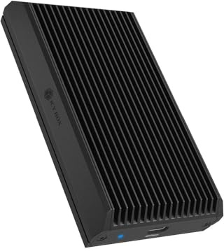 Icy Box Caja Externa M.2 NVMe USB4 (40 Gbit/s), Aluminio, Instalación sin Herramientas, Disipación térmica, Compatible Windows & macOS – IB-1920M-C42