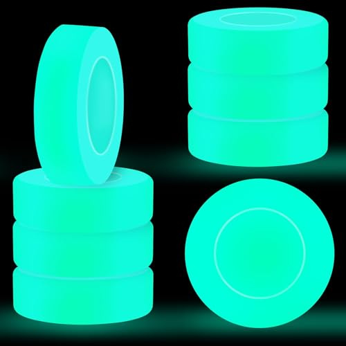 Zealor 8 Pack Glow in The Dark Ice Hockey Puck Green Floor Sports PVC Training Pucks Set with Storage Bag Hockey Stocking Stuffers for Youth Adult Outdoor Sport Game Classic Training and Practicing