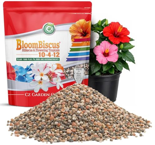 BloomBiscus® Hibiscus 4LB Plant Food - Made in USA - Fertilizer for Bird of Paradise, Angel Trumpets, Plumeria, Bromeliads, Canna Lily, Heliconia, Ixora, & Flowering Tropicals!