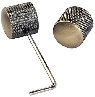 B Baosity 2er Set Potiknöpfe Potiknopf Lautstärkeregler-Taste mit Schlüssel für LP Style E-Gitarre/Bass Teile