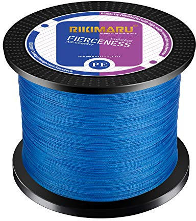 RIKIMARU FIERCENESS fläta fiskelina (mörkgrå, mossgrön, havsblå, fluo gul, flerfärgad, 300-1 000 år, 4-200 pund)