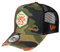 New Era Distressed Hex Patch Camouflage A-Frame Adjustable Trucker Cap - One-Size